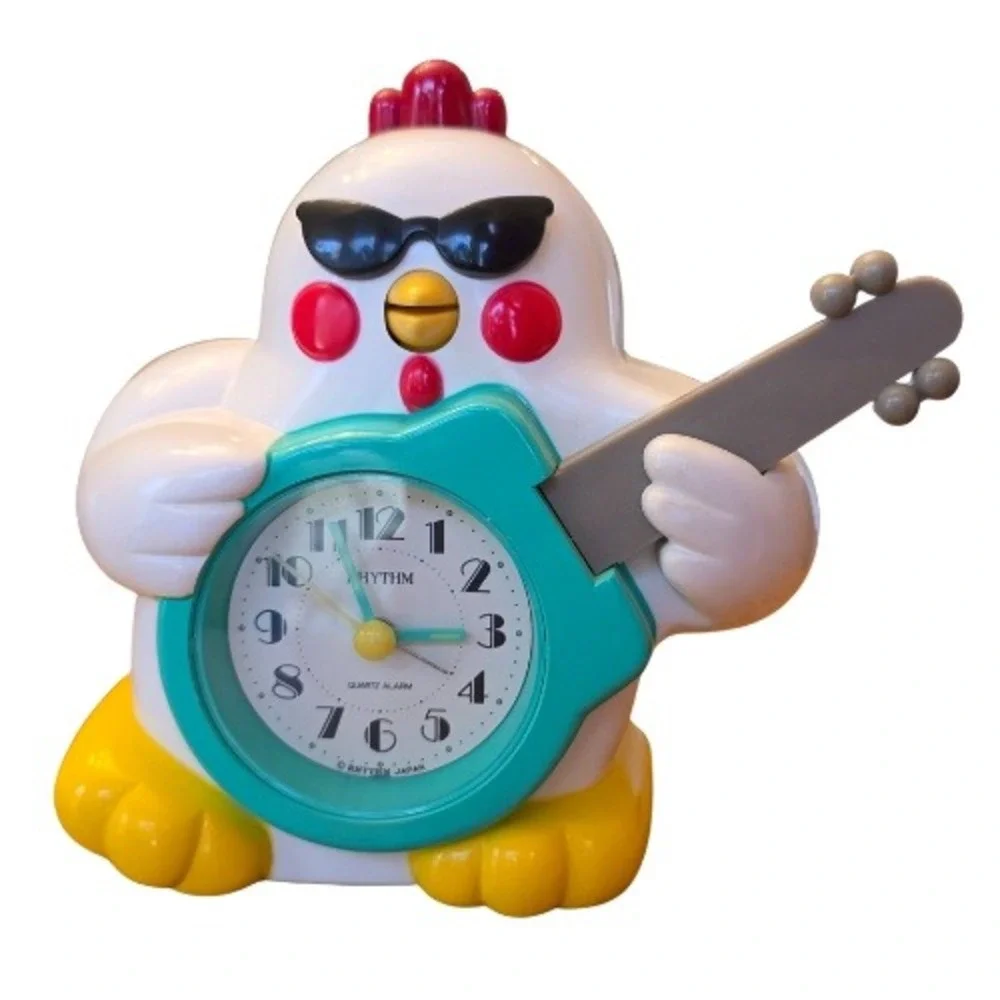 Vintage 90s Rock n Roll Chicken Rhythm Japan Guitar Alarm Clock Rare Tested